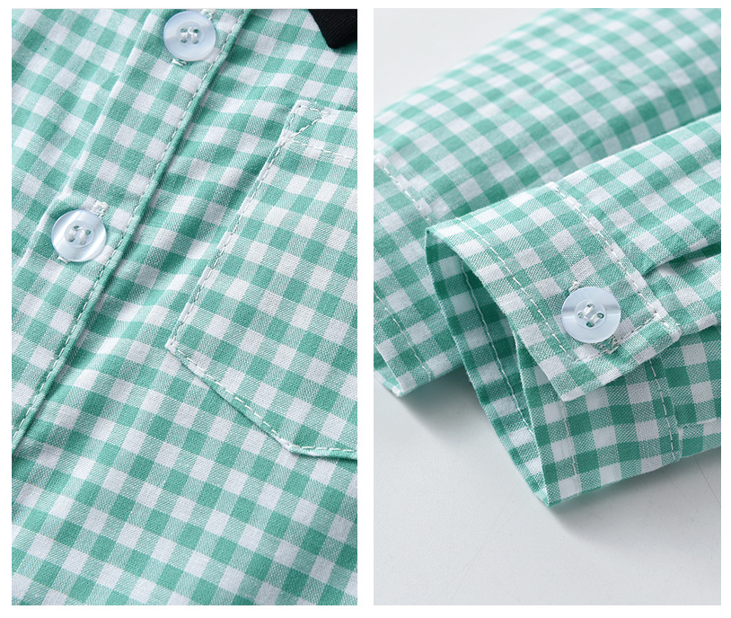 Plaid Two-Piece Outfit – Baby Boy Set    Mimou Babywear