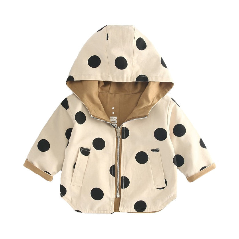 Reversible Cotton Windbreaker – Baby & Toddler Hooded Trench Coat    Mimou Babywear
