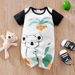 Koala & Coconut Palm Romper – Short Sleeve Unisex Bodysuit (0–18M)    Mimou Babywear