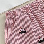 Little Sailor Summer Set – Embroidered Tee & Navy Shorts (12–36M)    Mimou Babywear