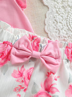 Pretty in Pink Set – Bow Tank Top & Floral Shorts (3–36M)    Mimou Babywear