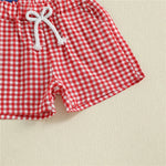 Little Handyman Summer Set – Embroidered Tee & Plaid Shorts (12–36M)    Mimou Babywear