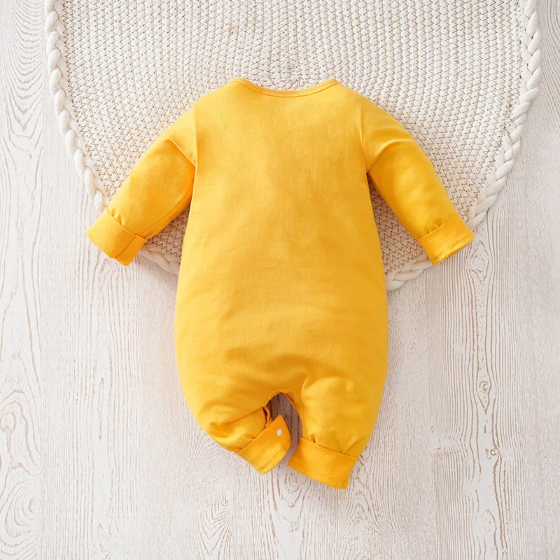 Feel So Good Safari Romper – Long Sleeve Cotton Jumpsuit (0–18M)    Mimou Babywear