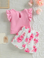Pretty in Pink Set – Bow Tank Top & Floral Shorts (3–36M)    Mimou Babywear