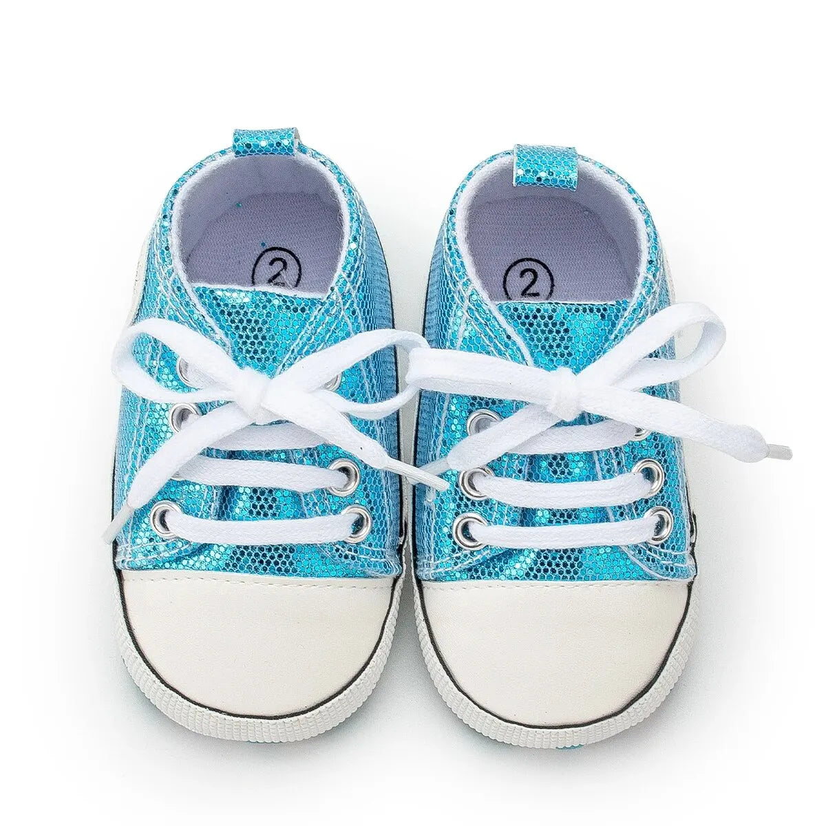 Shimmer Canvas Baby Sneakers – First Walkers (0-18M)    Mimou Babywear