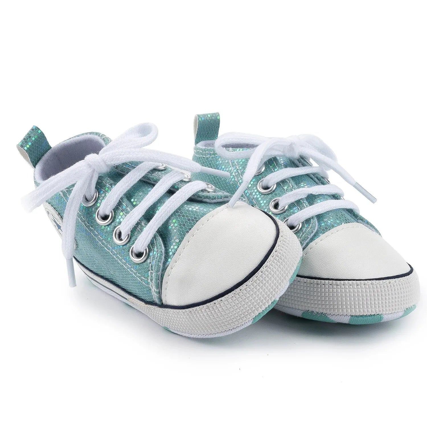 Shimmer Canvas Baby Sneakers – First Walkers (0-18M)    Mimou Babywear
