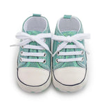 Shimmer Canvas Baby Sneakers – First Walkers (0-18M)    Mimou Babywear