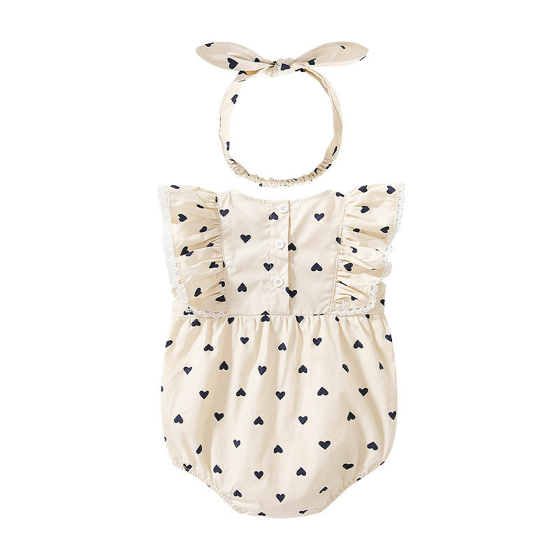 Sleeveless Cotton Romper – Baby Jumpsuit    Mimou Babywear