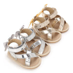 Soft Bottom Bow Sandals (0-18M)    Mimou Babywear