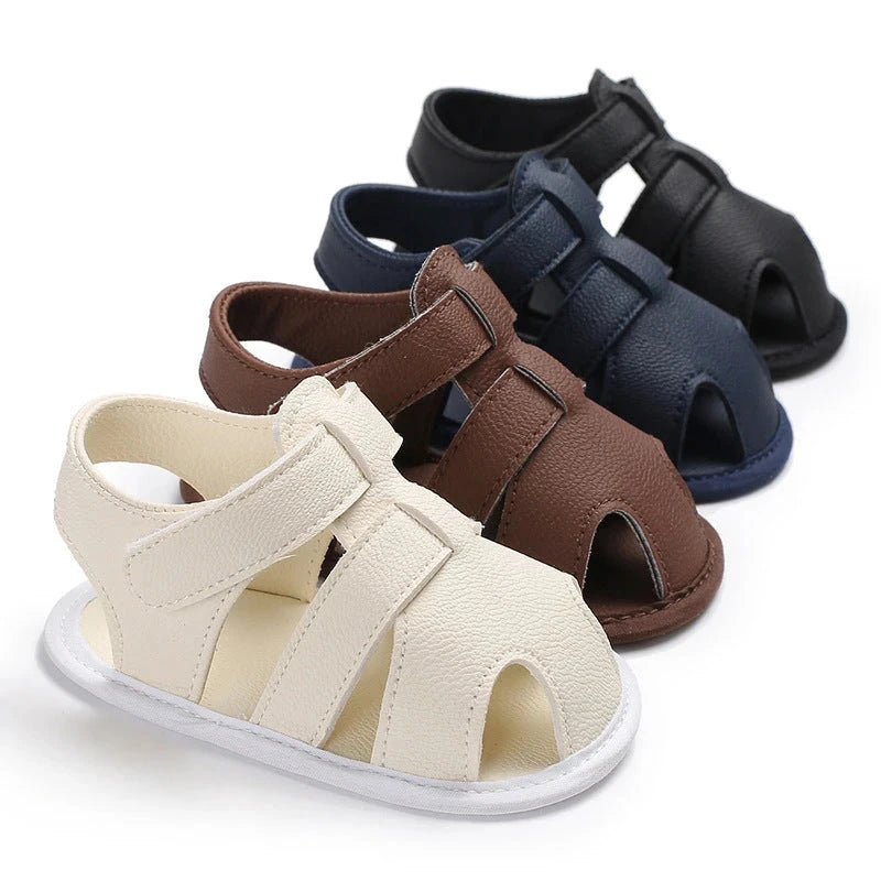 Soft Cotton Non-Slip Sandals (0-12M)    Mimou Babywear