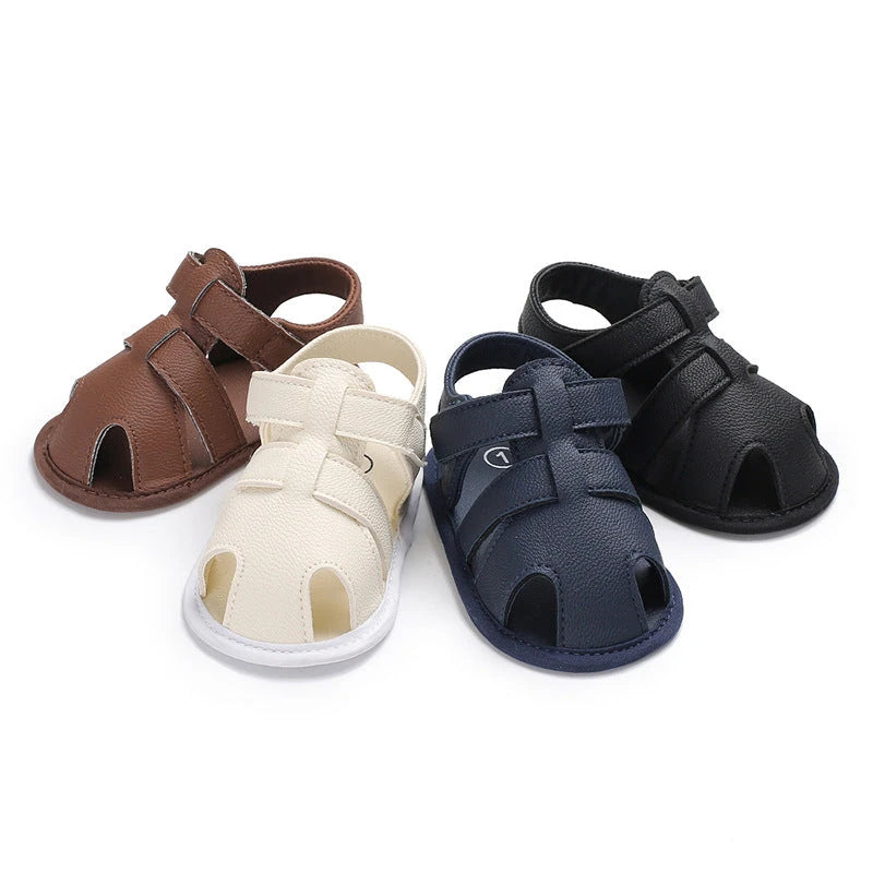 Soft Cotton Non-Slip Sandals (0-12M)    Mimou Babywear