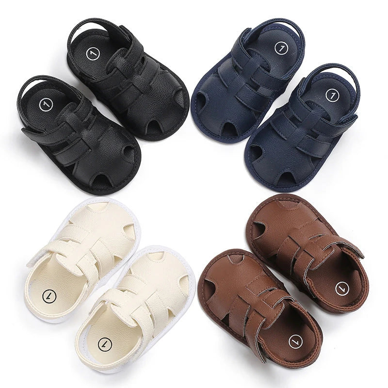 Soft Cotton Non-Slip Sandals (0-12M)    Mimou Babywear