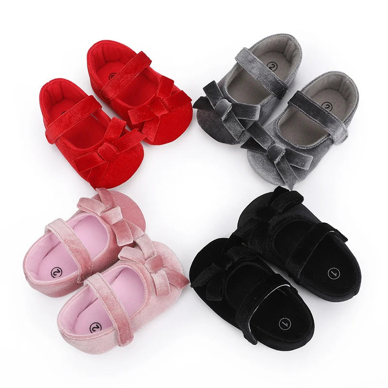 Soft Flannel Princess Shoes (0-18M)    Mimou Babywear