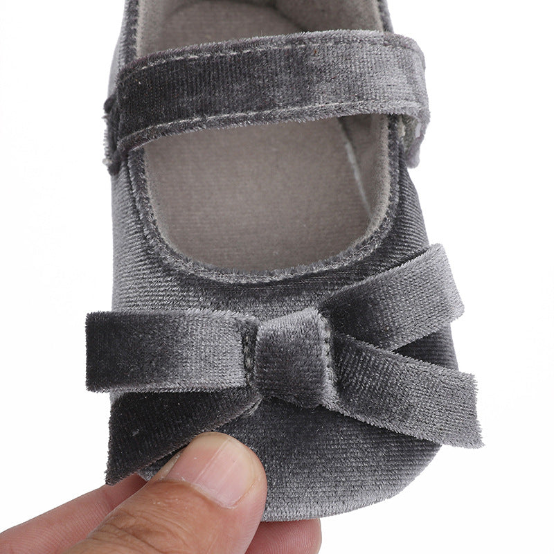 Soft Flannel Princess Shoes (0-18M)    Mimou Babywear