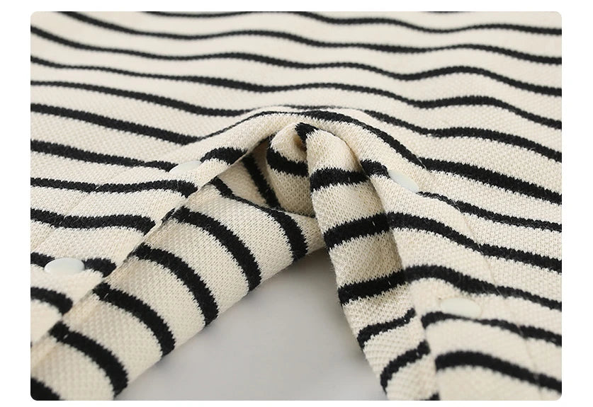 Striped Bear Polo Jumpsuit (3-24M)    Mimou Babywear