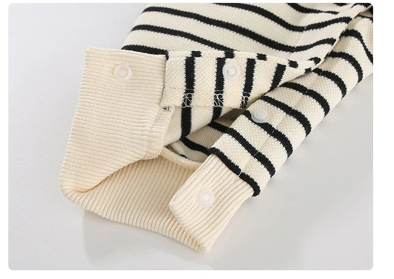 Striped Bear Polo Jumpsuit (3-24M)    Mimou Babywear