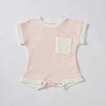 Summer Waffle Knit Romper (0-24M)   Pink / 59CM Mimou Babywear