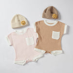Summer Waffle Knit Romper (0-24M)    Mimou Babywear
