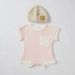 Summer Waffle Knit Romper (0-24M)    Mimou Babywear