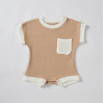Summer Waffle Knit Romper (0-24M)   Brown / 59CM Mimou Babywear
