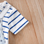 Teddy Bear Baby Romper – Soft Two-Piece Look Summer Outfit (0–18M)    Mimou Babywear