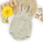 Textured Cotton Summer Romper (0-24M)   Khaki / 3T Mimou Babywear