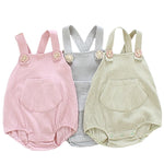 Textured Cotton Summer Romper (0-24M)    Mimou Babywear