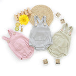 Textured Cotton Summer Romper (0-24M)    Mimou Babywear