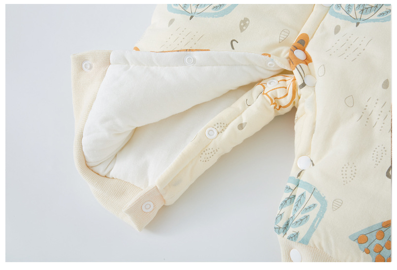 Thickened Cotton Baby Onesie – Warm Long Sleeve Romper for Winter & Early Spring    Mimou Babywear