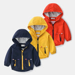 Toddler Fleece-Lined Hooded Jacket – Warm Windbreaker with Pockets (18–36M)    Mimou Babywear