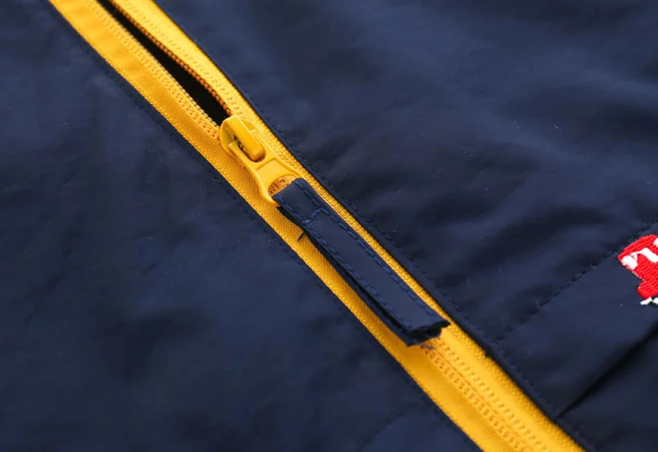 Toddler Fleece-Lined Hooded Jacket – Warm Windbreaker with Pockets (18–36M)    Mimou Babywear