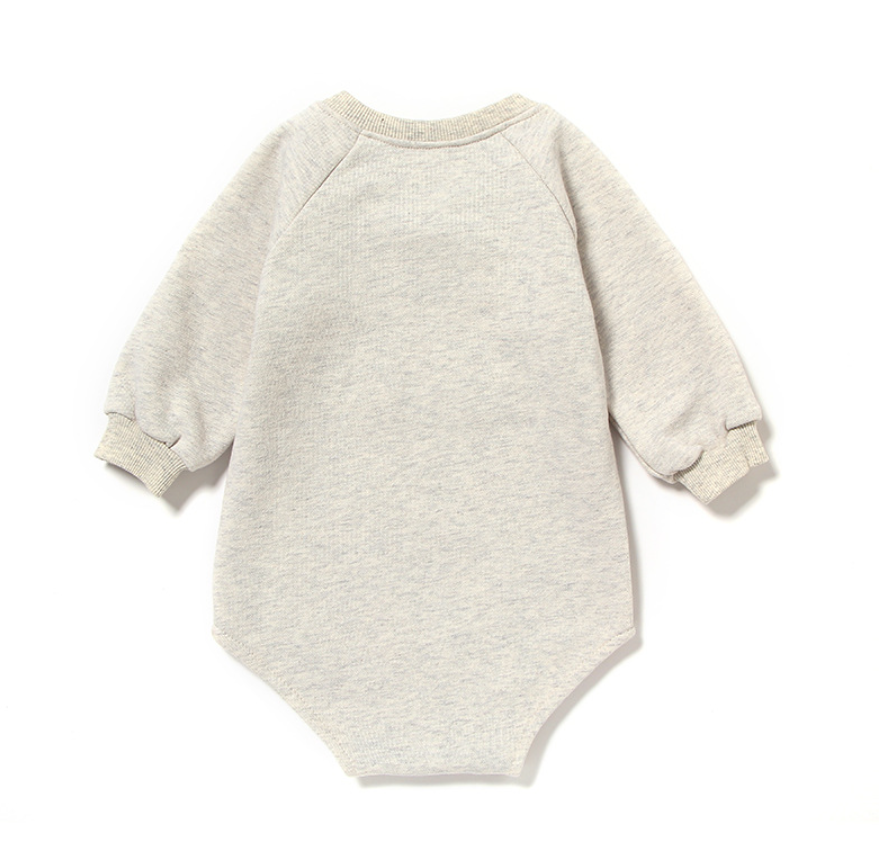 Waffle Cotton Long-Sleeve Baby Onesie – All-Season Unisex Romper    Mimou Babywear