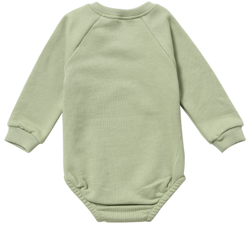 Waffle Cotton Long-Sleeve Baby Onesie – All-Season Unisex Romper    Mimou Babywear