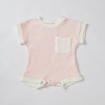 Waffle Knit Cotton Romper – Cute Summer Baby Jumpsuit   Pink / 59CM Mimou Babywear