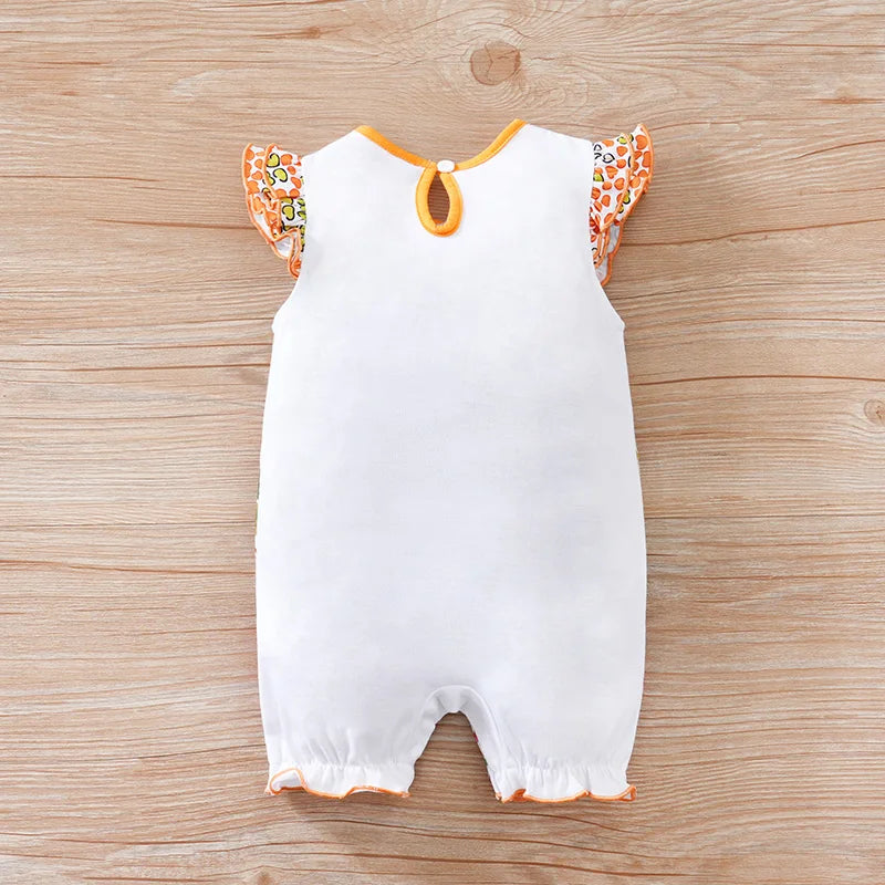 Woodland Deer Baby Romper – Soft Sleeveless Summer Outfit (0–18M)    Mimou Babywear