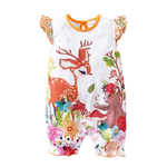 Woodland Deer Baby Romper – Soft Sleeveless Summer Outfit (0–18M)    Mimou Babywear