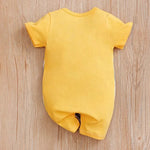 Yellow Mouse Baby Short Sleeve Cotton Romper (0–18M)    Mimou Babywear