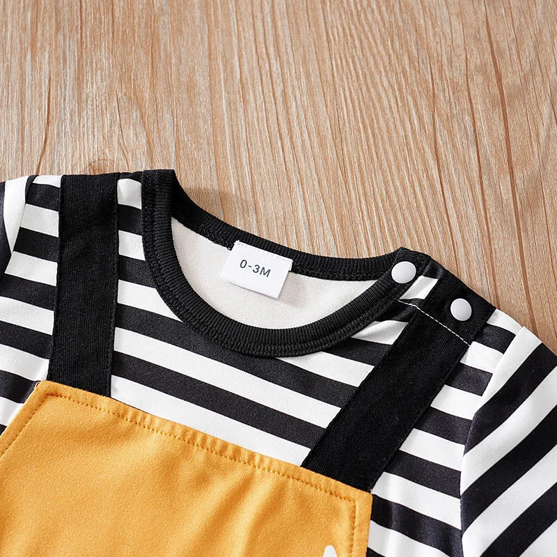 Zebra Baby Short Sleeve Romper with 3D Detail (0–18M)    Mimou Babywear