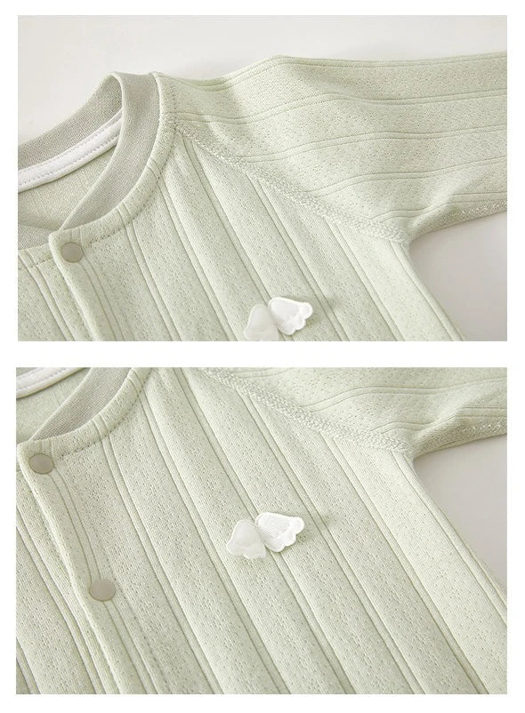 Angel Wings Embroidered Romper (0 - 18 Months) - Mimou Babywear