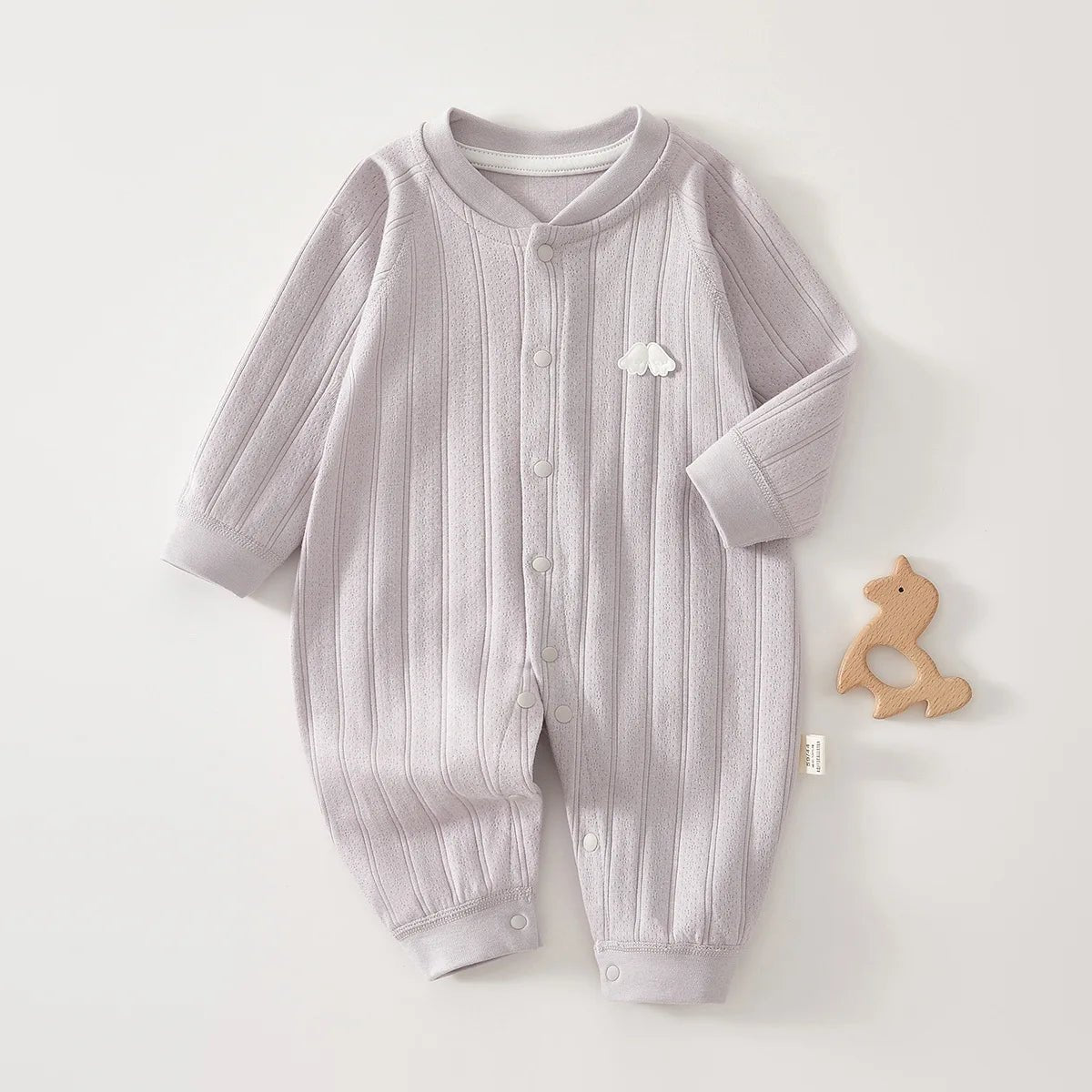 Angel Wings Embroidered Romper (0 - 18 Months) - Mimou Babywear
