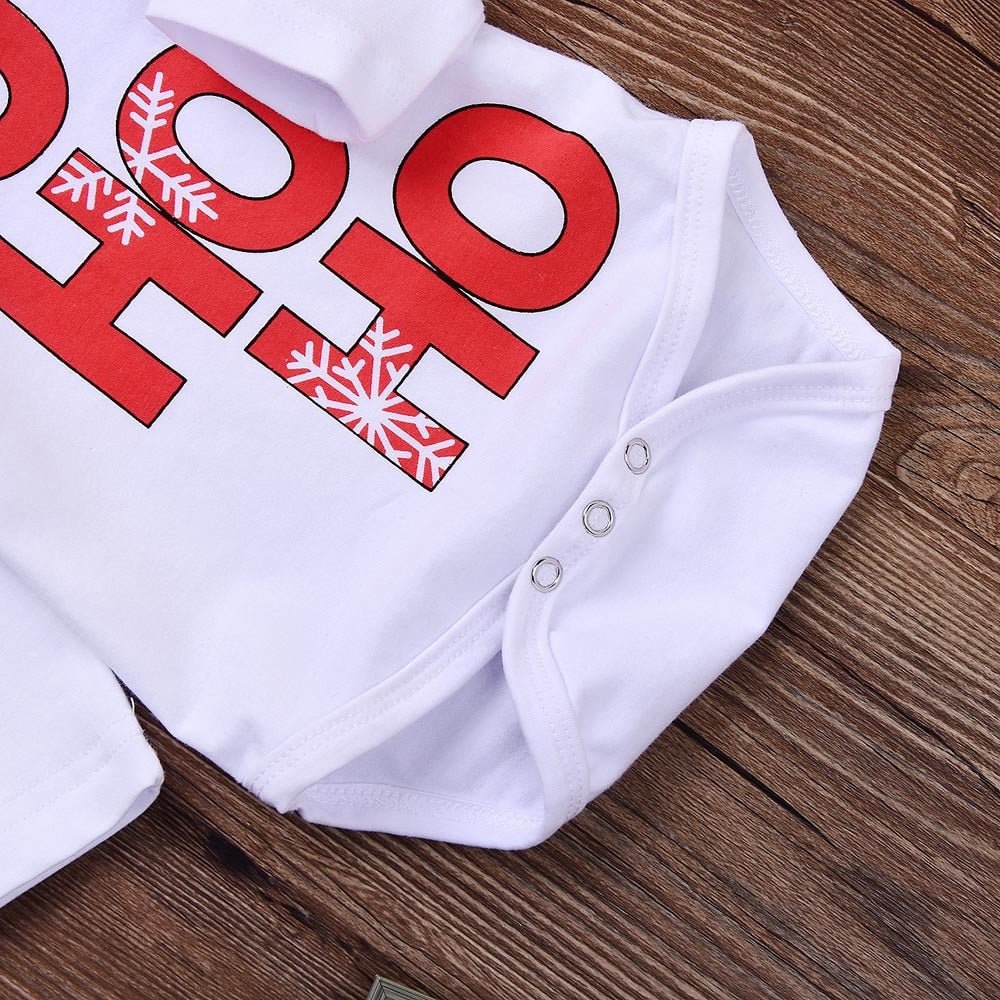 Baby Christmas Deer Outfit Set – Romper, Pants & Hat (3 - 24M) - Mimou Babywear