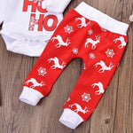 Baby Christmas Deer Outfit Set – Romper, Pants & Hat (3 - 24M) - Mimou Babywear