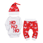 Baby Christmas Deer Outfit Set – Romper, Pants & Hat (3 - 24M) - Mimou Babywear