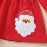 Baby Christmas Santa Outfit Set – Top, Pants & Bib (6 - 36M) - Mimou Babywear