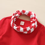 Baby Christmas Santa Outfit Set – Top, Pants & Bib (6 - 36M) - Mimou Babywear