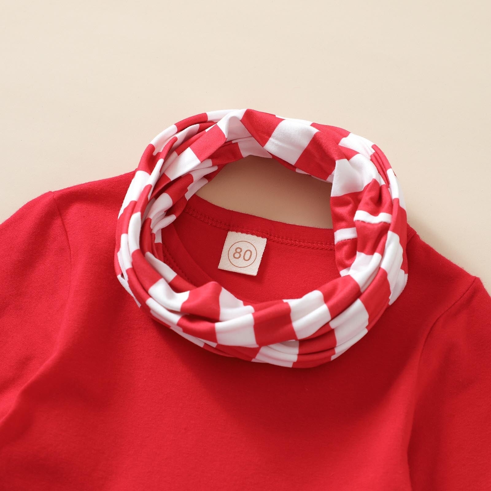 Baby Christmas Santa Outfit Set – Top, Pants & Bib (6 - 36M) - Mimou Babywear