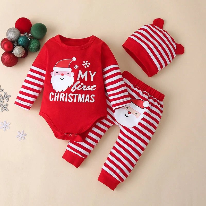 Baby “My First Christmas” Deer Outfit Set (0 - 24M) - Mimou Babywear