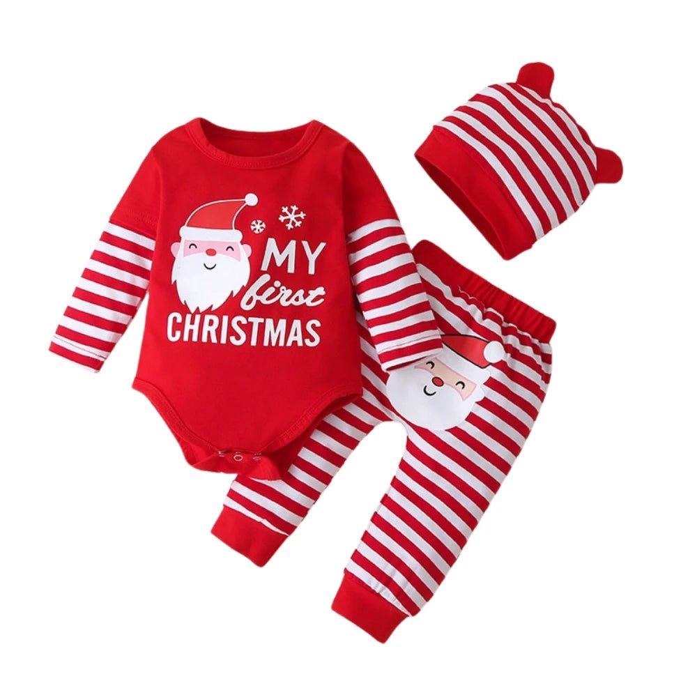 Baby “My First Christmas” Deer Outfit Set (0 - 24M) - Mimou Babywear