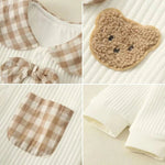 Bear Pocket Cotton Romper (3 - 18 Months) - Mimou Babywear