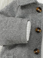 Chevron Fleece - Lined Baby Coat – Warm Winter Jacket (3–36M) - Mimou Babywear